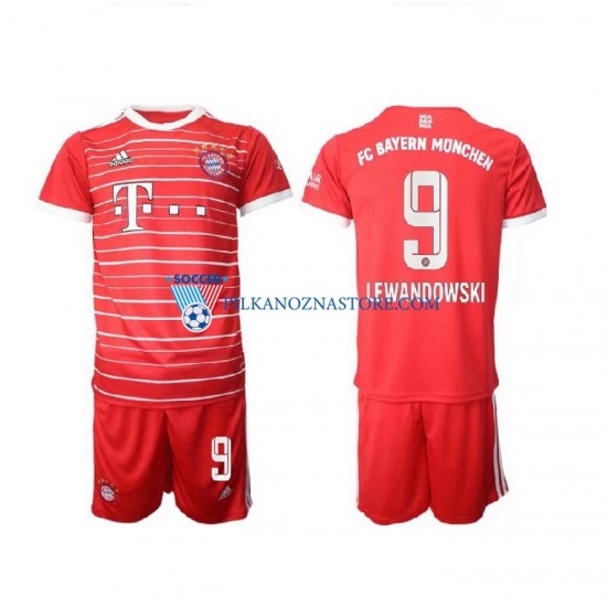 Bayern Monachium dla Dzieci Lewandowski 9 Koszulka Domowy 2022-2023 Krótkie Rękawy