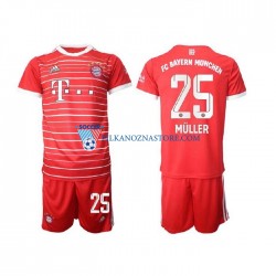 Bayern Monachium dla Dzieci Muller 25 Koszulka Domowy 2022-2023 Krótkie Rękawy
