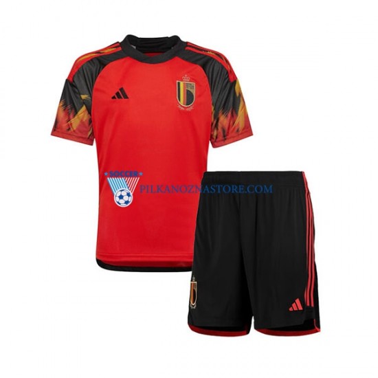 Belgia dla Dzieci Koszulka Domowy MŚ 2022 Krótkie Rękawy