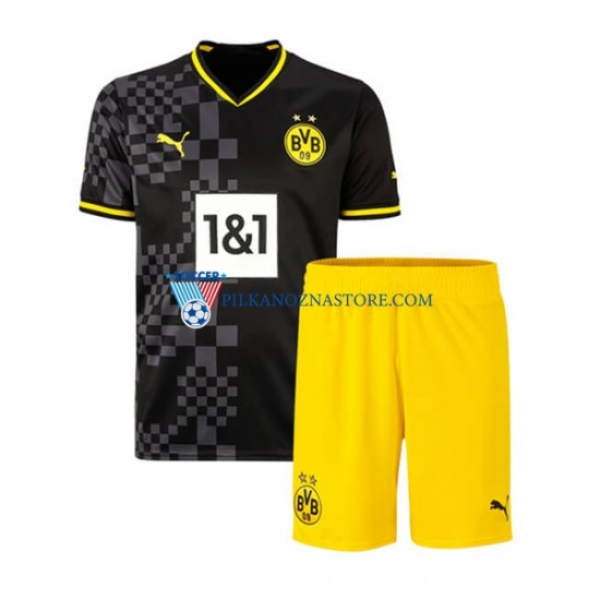 Borussia Dortmund dla Dzieci Koszulka Wyjazdowy 2022-2023 Krótkie Rękawy