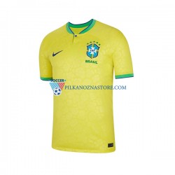 Brazylia Koszulka Męska Domowy MŚ 2022 Krótkie Rękawy