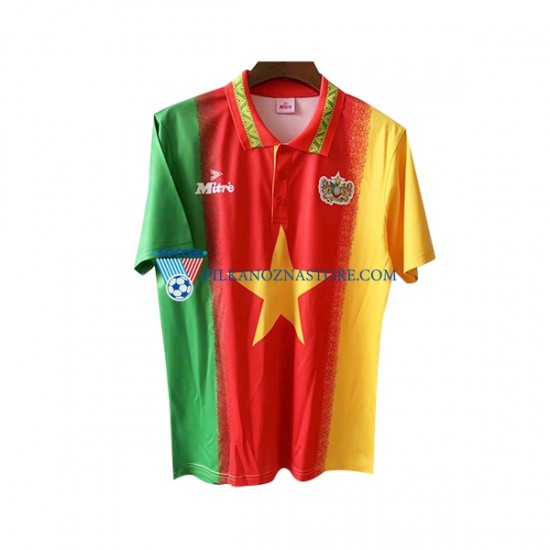 Kamerun Retro Koszulka Męska Domowy 1994 Krótkie Rękawy