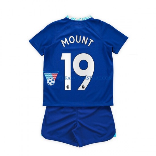 Chelsea dla Dzieci Mason Mount 19 Koszulka Domowy 2022-2023 Krótkie Rękawy