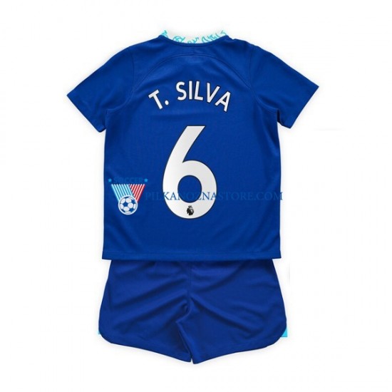 Chelsea dla Dzieci T. Silva 6 Koszulka Domowy 2022-2023 Krótkie Rękawy