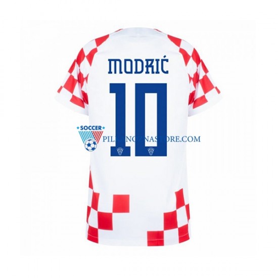 Chorwacja Modrić 10 Koszulka Męska Domowy MŚ 2022 Krótkie Rękawy