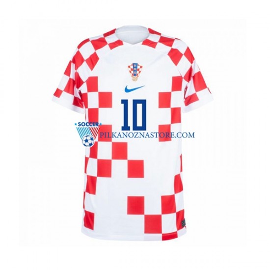 Chorwacja Modrić 10 Koszulka Męska Domowy MŚ 2022 Krótkie Rękawy