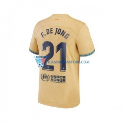 FC Barcelona Frenkie de Jong 21 Koszulka Męska Wyjazdowy 2022-2023 Krótkie Rękawy