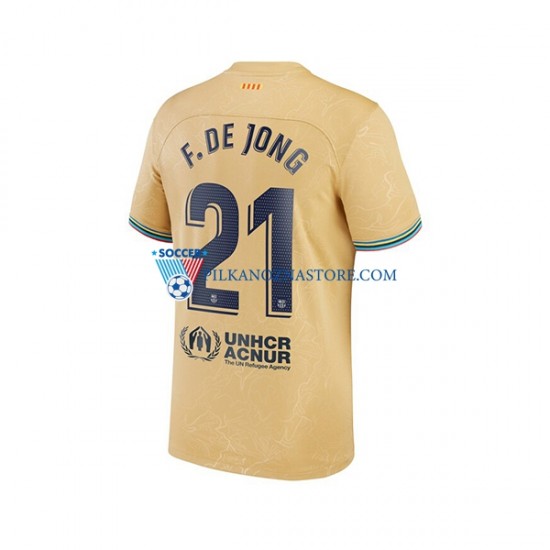 FC Barcelona Frenkie de Jong 21 Koszulka Męska Wyjazdowy 2022-2023 Krótkie Rękawy