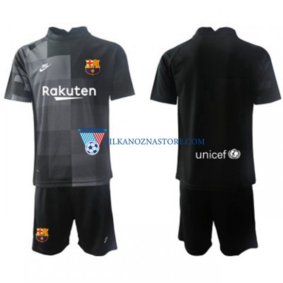 Strój Bramkarski FC Barcelona dla Dzieci Koszulka Wyjazdowy 2021-2022 Krótkie Rękawy