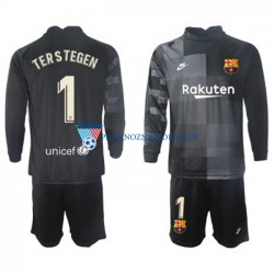 Strój Bramkarski FC Barcelona dla Dzieci Ter Stegen 1 Koszulka Wyjazdowy 2021-2022 Długie Rękawy