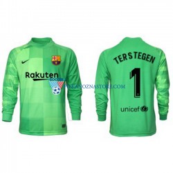 Strój Bramkarski FC Barcelona Ter Stegen 1 Koszulka Męska Trzeci 2021-2022 Długie Rękawy