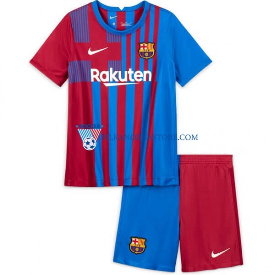 FC Barcelona dla Dzieci Koszulka Domowy 2021-2022 Krótkie Rękawy