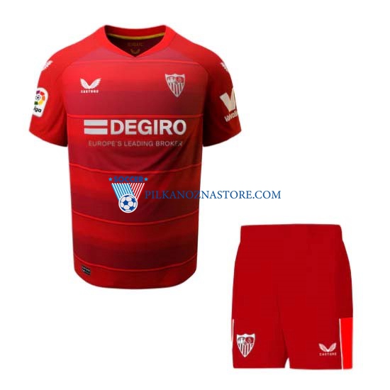 Sevilla FC dla Dzieci Koszulka Wyjazdowy 2022-2023 Krótkie Rękawy