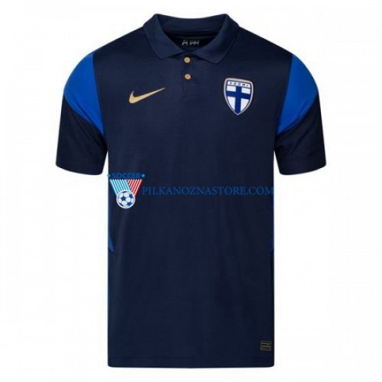 Finlandia Euro 2020 Koszulka Męska Wyjazdowy Krótkie Rękawy