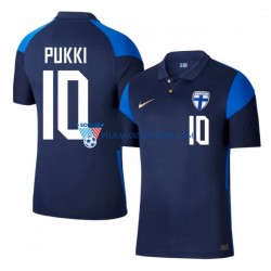 Finlandia Teemu Pukki 10 Euro 2020 Koszulka Męska Wyjazdowy Krótkie Rękawy