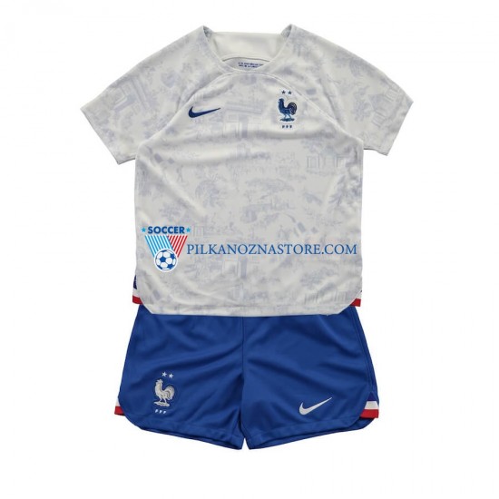 Francja dla Dzieci Koszulka Wyjazdowy MŚ 2022 Krótkie Rękawy