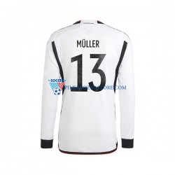 Niemcy Thomas Muller 13 Koszulka Męska Domowy MŚ 2022 Długie Rękawy