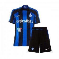 Inter Mediolan dla Dzieci Koszulka Domowy 2022-2023 Krótkie Rękawy