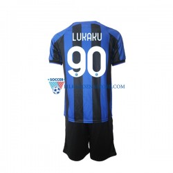 Inter Mediolan dla Dzieci Romelu Lukaku 90 Koszulka Domowy 2022-2023 Krótkie Rękawy
