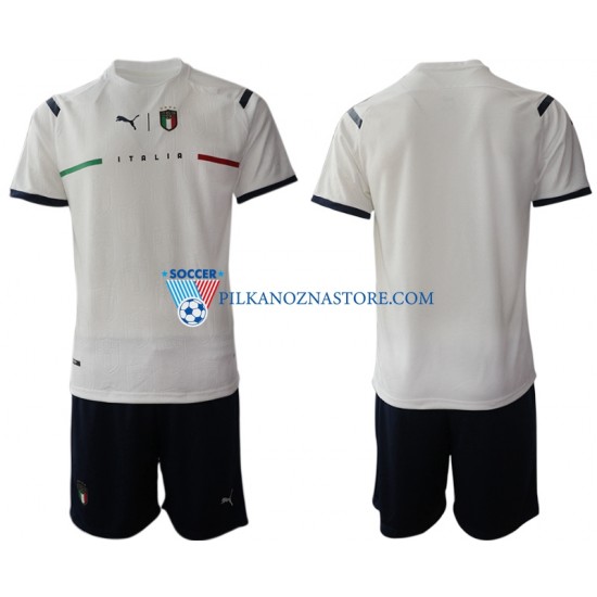Włochy dla Dzieci Koszulka Wyjazdowy 2021-2022 Krótkie Rękawy