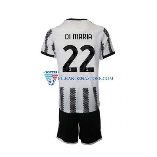 Juventus dla Dzieci Di Maria 22 Koszulka Domowy 2022-2023 Krótkie Rękawy