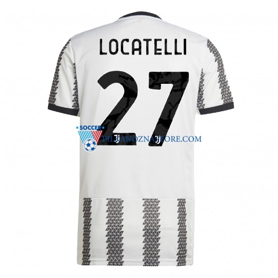 Juventus Locatelli 27 Koszulka Męska Domowy 2022-2023 Krótkie Rękawy