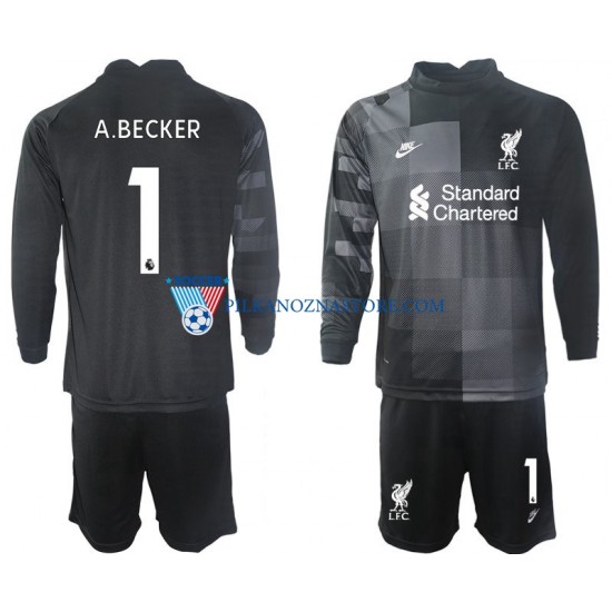 Strój Bramkarski Liverpool dla Dzieci A.BECKER 1 Koszulka Trzeci 2021-2022 Długie Rękawy