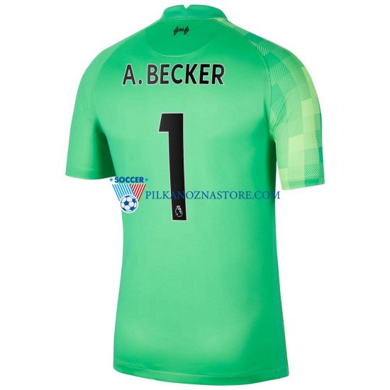 Strój Bramkarski Liverpool A.Becker 1 Koszulka Męska Domowy 2021-2022 Krótkie Rękawy