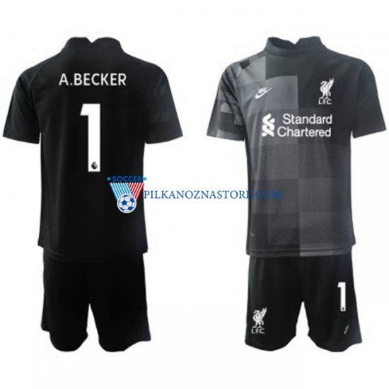 Strój Bramkarski Liverpool dla Dzieci Alisson Becker 1 Koszulka Trzeci 2021-2022 Krótkie Rękawy
