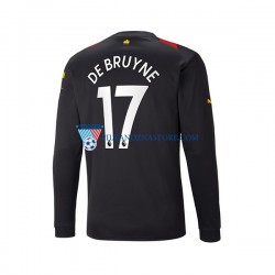Manchester City De Bruyne 17 Koszulka Męska Wyjazdowy 2022-2023 Długie Rękawy