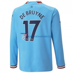 Manchester City De Bruyne 17 Koszulka Męska Domowy 2022-2023 Długie Rękawy