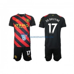 Manchester City dla Dzieci De Bruyne 17 Koszulka Wyjazdowy 2022-2023 Krótkie Rękawy