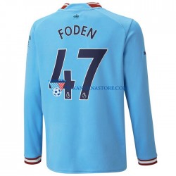 Manchester City Foden 47 Koszulka Męska Domowy 2022-2023 Długie Rękawy
