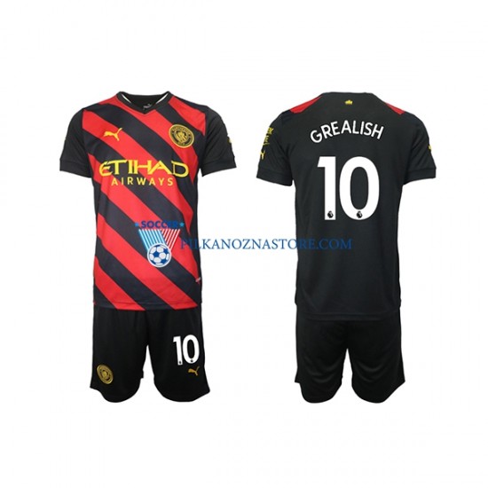 Manchester City dla Dzieci Grealish 10 Koszulka Wyjazdowy 2022-2023 Krótkie Rękawy
