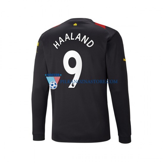 Manchester City Haaland 9 Koszulka Męska Wyjazdowy 2022-2023 Długie Rękawy