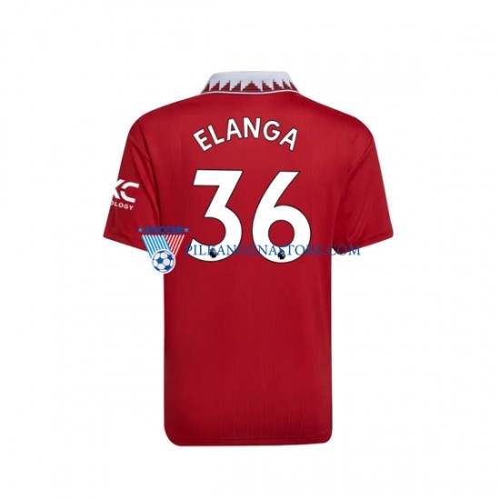Manchester United Elanga 36 Koszulka Męska Domowy 2022-2023 Krótkie Rękawy