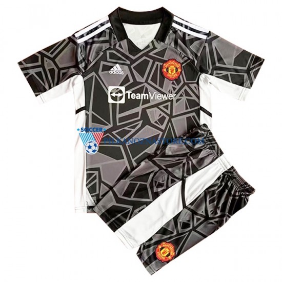 Strój Bramkarski Manchester United dla Dzieci Koszulka Wyjazdowy 2022-2023 Krótkie Rękawy