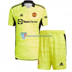 Strój Bramkarski Manchester United dla Dzieci Koszulka Domowy 2021-2022 Krótkie Rękawy