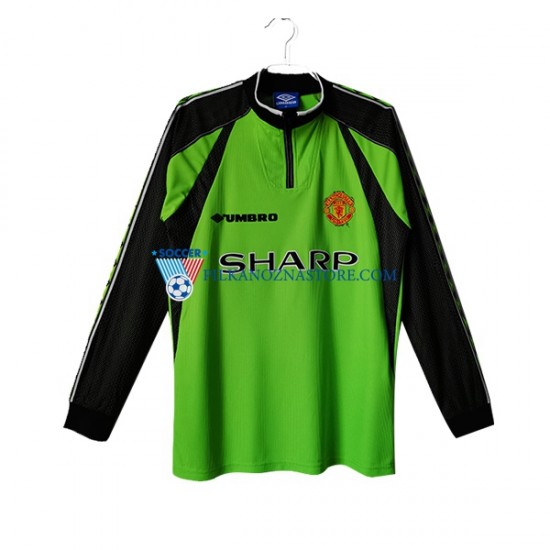 Strój Bramkarski Manchester United Retro Koszulka Męska Domowy 1998-1999 Długie Rękawy
