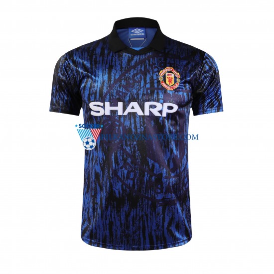 Manchester United 1993 Retro Koszulka Męska Wyjazdowy Krótkie Rękawy