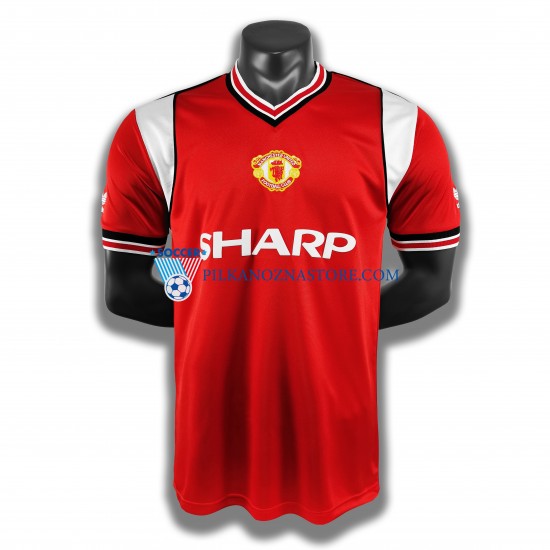 Manchester United 1985 Retro Koszulka Męska Domowy Krótkie Rękawy