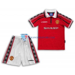 Manchester United dla Dzieci Retro Koszulka Domowy 1998-1999 Krótkie Rękawy