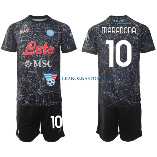 Napoli dla Dzieci Diego Maradona 10 Special Koszulka Domowy 2021-2022 Krótkie Rękawy