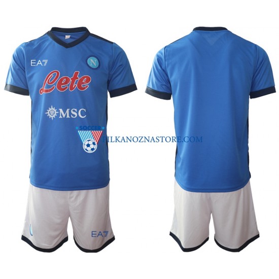 Napoli dla Dzieci Koszulka Domowy 2021-2022 Krótkie Rękawy