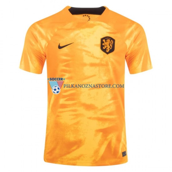 Holandia Koszulka Męska Domowy MŚ 2022 Krótkie Rękawy