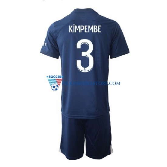 Paris Saint-Germain dla Dzieci Kimpembe 3 Koszulka Domowy 2022-2023 Krótkie Rękawy