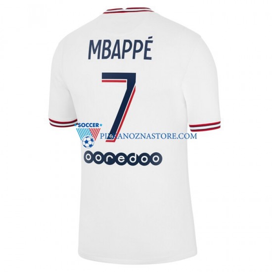 Paris Saint-Germain Mbappé Kylian 7 Koszulka Męska Czwarty 2021-2022 Krótkie Rękawy