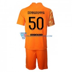 Strój Bramkarski Paris Saint-Germain dla Dzieci PSG Gianluigi Donnarumma 50 Koszulka Domowy 2021-2022 Krótkie Rękawy