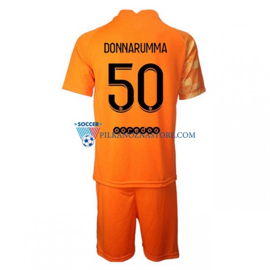 Strój Bramkarski Paris Saint-Germain dla Dzieci PSG Gianluigi Donnarumma 50 Koszulka Domowy 2021-2022 Krótkie Rękawy