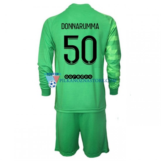 Strój Bramkarski Paris Saint-Germain dla Dzieci PSG Gianluigi Donnarumma 50 Koszulka Trzeci 2021-2022 Długie Rękawy